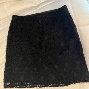 Black lace skirt